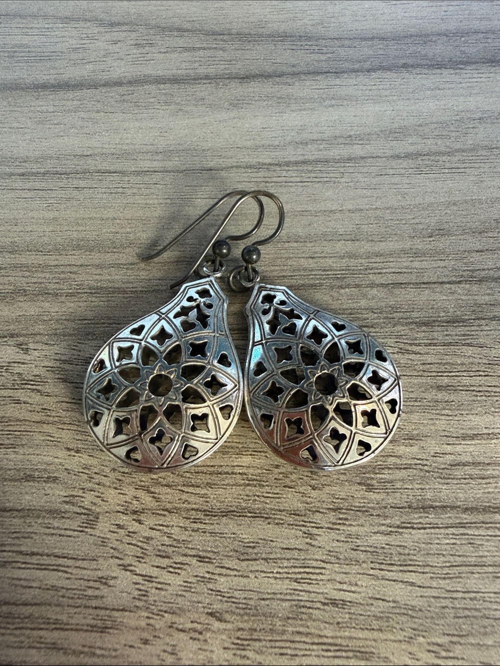 Brighton Silver Filigree Teardrop Earrings